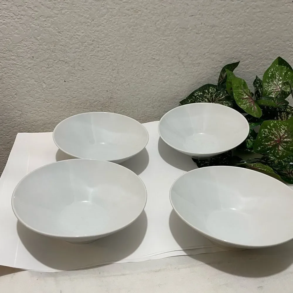 IKEA WHITE 21986 set of 4 Cereal Bowls 6 5/8